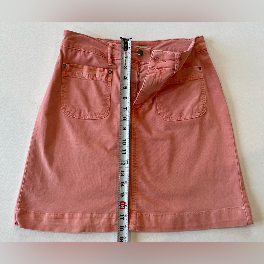 Boden Patch Pocket Chino Skirt Coral Salmon Pink - Picture 2 of 8